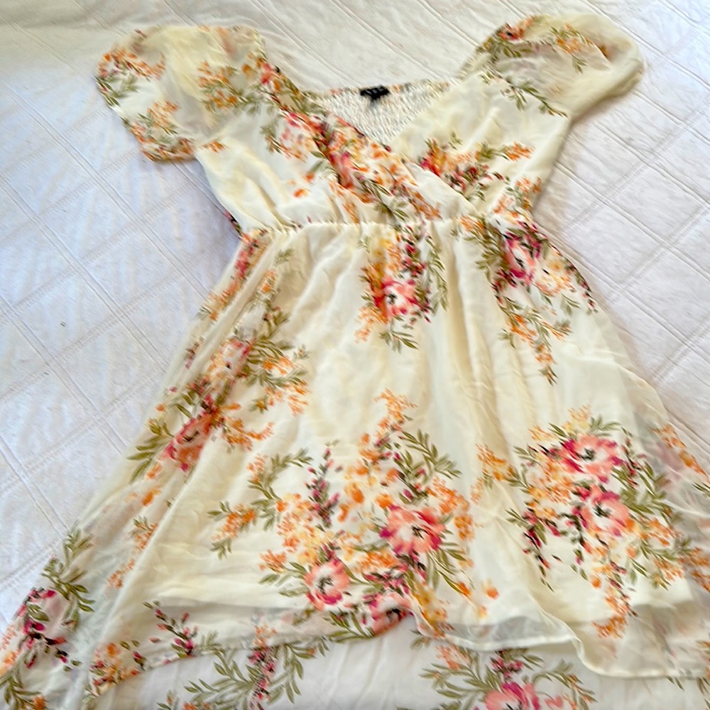 AS U WISH Large off shoulder, short in front and train in back dress